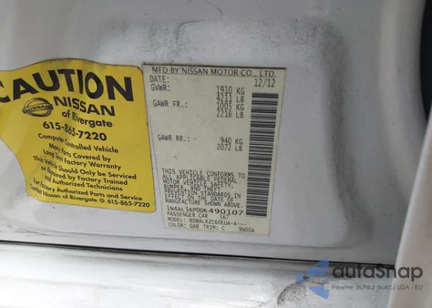 2013 Nissan Altima 2.5 S from USA, damaged, VIN 1N4AL3AP0DN490107